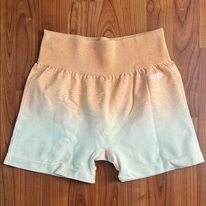 AYBL Women's Gradient Athletic Shorts - Peach and Cream